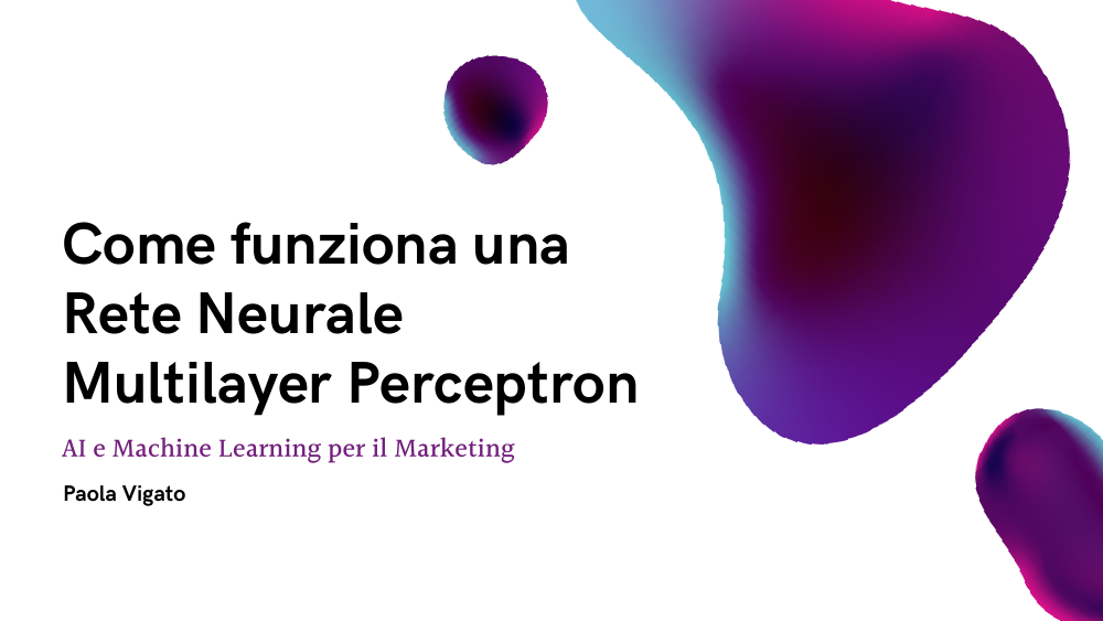 Prima slide della presentazione sulla rete neurale MLP